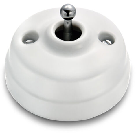 Va & Vient Porcelaine blanche Manette et vis chrome brillant DIMBLER - FONTINI