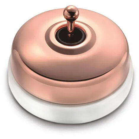 Va et Vient Porcelaine blanche Carcasse+manette cuivre brillant DIMBLER (1/2)