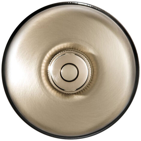 Poussoir en porcelaine noire carcasse dorée satinée- bouton doré brillant Dimbler - FONTINI (1/2)