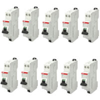 Lot 3 Disjoncteurs ABB 16A Ph+N - Courbe C, 4,5kA, Protection Circuits Prises Et éclairage
