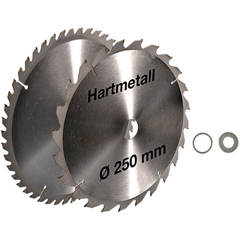 HM-Sägeblatt 250 x 30 mm Z-60 Kreis-säge-blatt negativ Wechsel-zahn Hart-metall 