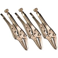 130mm Schweißer 3 x MINI-Gripzange im Set 125mm Langbeck-Zange 110mm Rundmaul