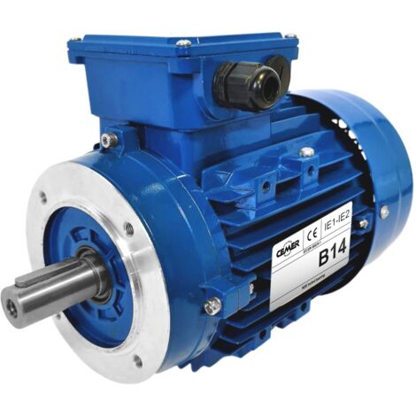 Moteur électrique Triphasé 230/Triphasé 400V 0,75 kW 1500 tr/min  - MS8024B14 Bride B14 - Bobinage cuivre
