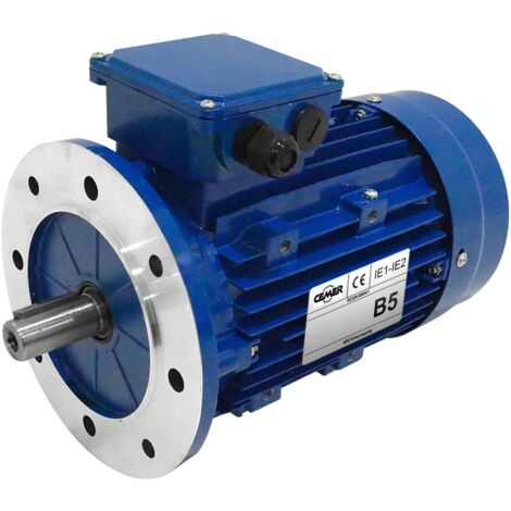 Moteur électrique Triphasé 230/Triphasé 400V 0,37 kW 1000 tr/min  - MS8016B5 Bride B5 - Bobinage cuivre (1/5)