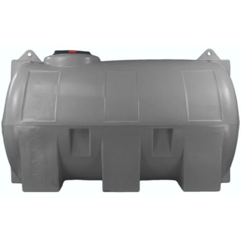 Cuve 1500 litres horizontale de récupération d'eau de pluie – Réservoir extérieur anti-UV en polyéthylène – Transportable et pré-équipée de 4 raccords – Elbi Spa (1/3)