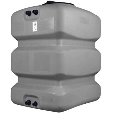 Cuve récupération eau de pluie 500L - Réservoir aérien compact Gris - Polyéthylène - ELBI CPN (1/5)