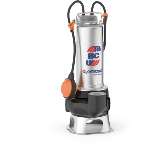 Pompe De Relevage Bi-canal Gros Débit Pedrollo Bcm 10/50 Eaux Chargées Flotteur Intégré Mono 18 M3/h 0.75 Kw (1/3)