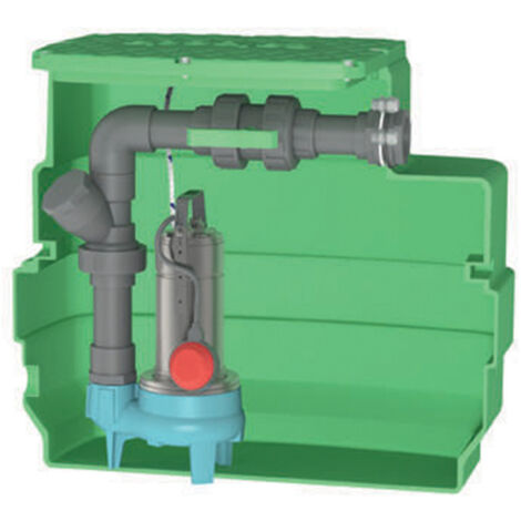 Calpeda – Station de relevage eaux claires et chargées 230L – Pompe GQSM 50 monophasée 220V – Hauteur de refoulement 36 m3/h – IPX8 (1/5)