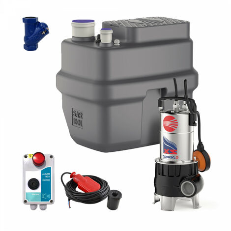 Pedrollo – Station de relevage eaux chargées 100l – Débit 15 m³/h – Hauteur manométrique 10m – Alarme sonore 90 dB – Installation flexible - Zxm1a