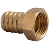 Raccord femelle laiton à écrou tournant 1" - Embout cannelé Ø30 mm
