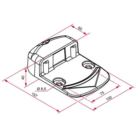 Sabot de portail automatique TIRARD réversible sans outil réglable