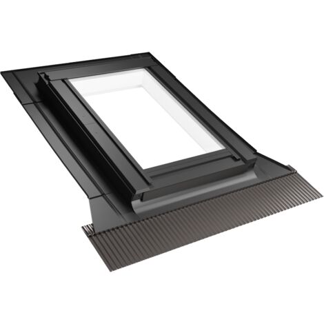 Emica, Finestra da tetto bianca in PVC apertura Bilico, Habitat Solid con Vetrata basso emissivo Certificata CE, Conversa Universale (78x118 Base x Altezza)