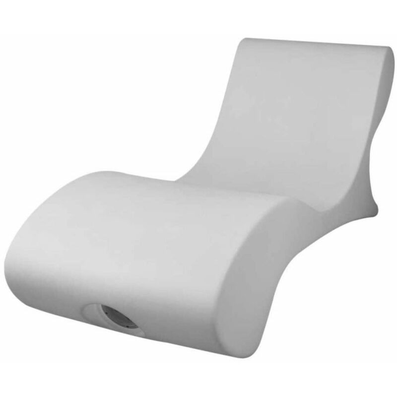 Chaise longue design bianco MONACO - Miliboo