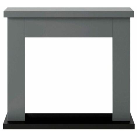 Cornice Camino Grigio Cemento VidaXL 100x87,5 Cm - Struttura Truciolato Per Fiamma LED Elettrica