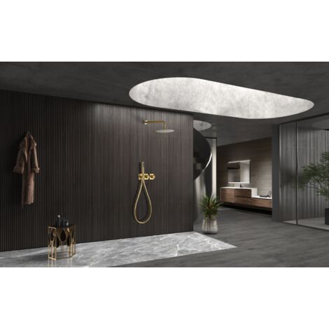 Set Doccia Termostatico Da Incasso Tib Oro Spazzolato Imex Imex Gtt054 Oc (1/3)