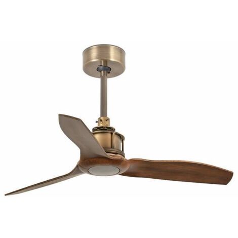Faro Just Fan Xs - Ventilatore da soffitto oro antico 3 Pale pale legno 81cm (1/5)