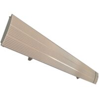 Mpc Marbella 3200w Radiatore a Infrarossi Per Esterno In Alluminio Da 3200w Bianco Nessuna Emissione Di Luce Elemento Riscaldante In Alluminio Estruso Rivestimento Ceramico Telecomando Ip65