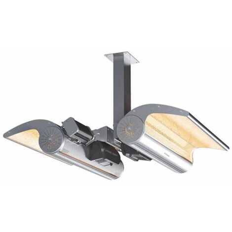 Sined Ceiling Infrared Double Heater 4000w Grey Fabrique En Acier Inoxydable Et En Aluminium Anodise Telecommande Ip65 De Haute Qualite (1/5)