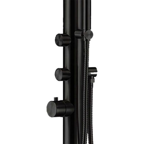 Douche Extérieure En Acier Inoxydable No Cm 221x18x56 Sined Doccia Budoni Nera