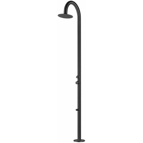 Sined Palau Douche Avec Pomme De Douche En Acier Inoxydable 316l Melangeur Et Lavepieds Noir Douche Avec Raccords De Base Pour Lalimentation En Eau Chaude Et Froide