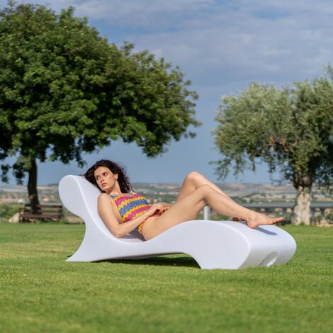 Andromeda Chaise longue jardin bain de soleil piscine design blanc