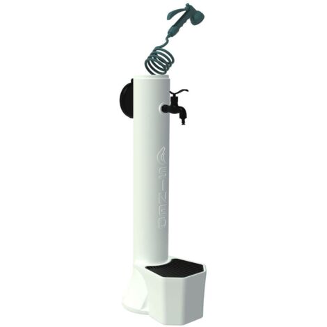 Fontaine De Jardin Sined Triton Pro Avec Seau Et Tuyau Darrosage Avec Flexible Interne Blanc Pistolet Double Connexion Deau