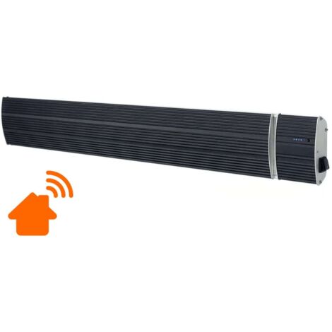 Sined Heat Black 1500 Wifi Panneau Radiant Ceramique Infrarouge 1500w Noir Pas Demission De Lumiere Element Chauffant En Aluminium Extrude Revêtement Ceramique Telecommande Ip65 (1/5)