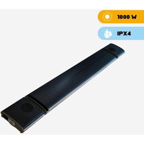 Sined Chauffage Infrarouge Avec Telecommande 1000w Avec Hautparleurs Bluetooth Noir