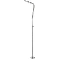 IMEX Douche de piscine en acier 316 modele NEVADA avec barre de 42 mm robinet mono-jet diffuseur anticalcaire support en ceramique et base decorative conçue pour un usage exterieur