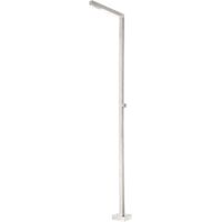 IMEX Douche de piscine en acier S316 corps quadratique 40x40mm diffuseur anticalcaire robinet mono-jet ideale pour exterieur base decorative 160x160mm Modele ALABAMA