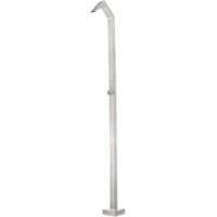 IMEX – Douche de piscine en acier 316 avec diffuseur cascade corps rectangulaire 60x45mm robinet monoforo 2 voies eau froide base en acier 160x160mm Modele NIAGARA
