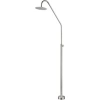 IMEX Douche en Acier 316 pour Piscines - Modele Alaska Design Élegant avec Diffuseur Orientable Base Decorative Resistante a la Corrosion Ideale pour Exterieur Installation Simple