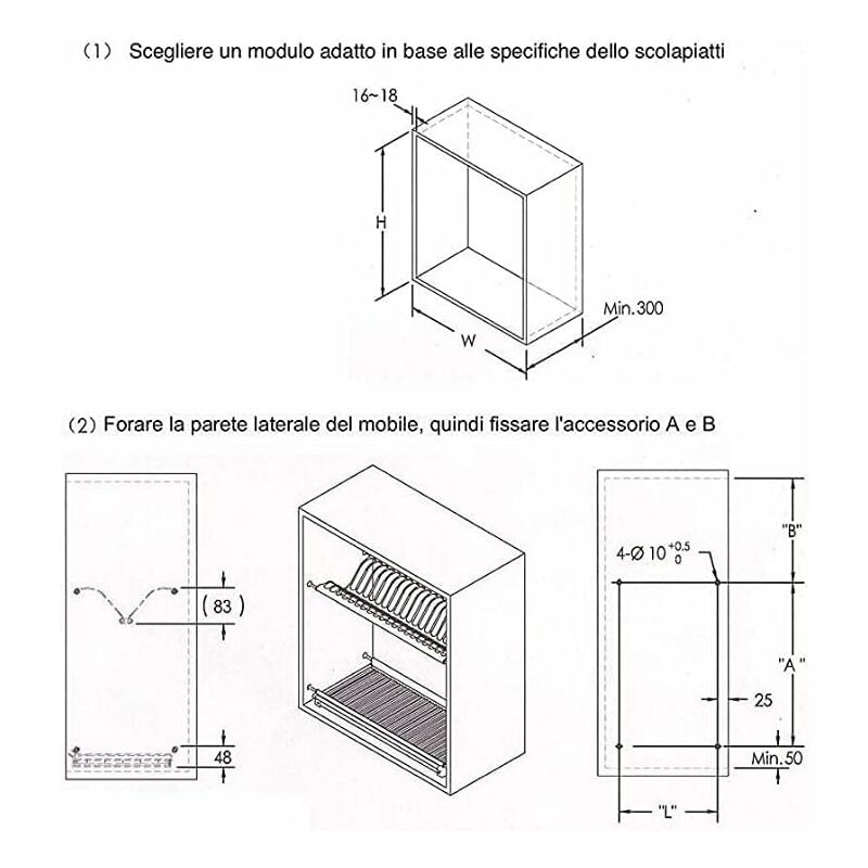 SCOLAPIATTI AD INCASSO – L'Arredo Pratico