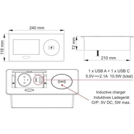 Multipresa A 12 Vie 4 Usb, Torre Multipresa, Cavo Prolunga 1,8 M, Multipresa  Doppio Interruttore, Torretta Presa Tavolo Protezione Sovratensioni  Giardino, Ufficio, Cucina, Sconti