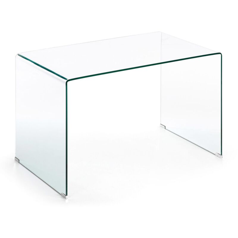 Kave Home Escritorio burano transparente rectangular 125 x 70 cm de cristal