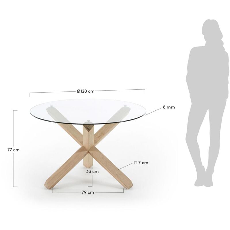 Oferta mesa baja de centro redonda de estilo nordico Lotus comedor