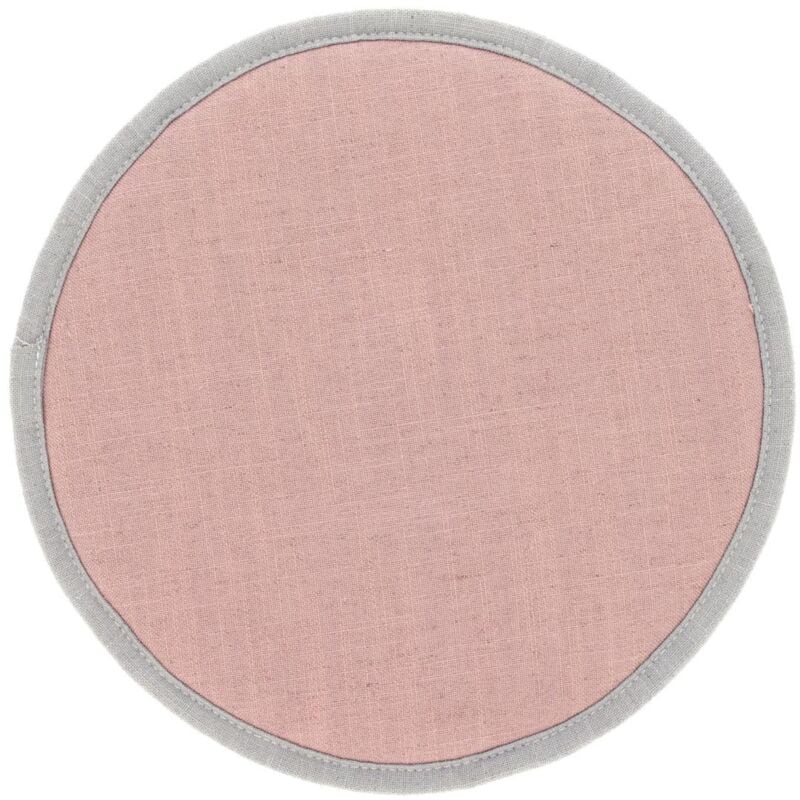 Funda cojín redondo Fresia 100% algodón rosa Ø 45 cm | Kave Home