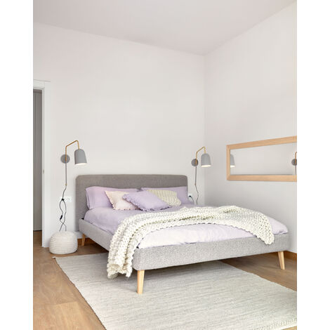 Funda cama Dyla gris para colchón de 150 x 190 cm