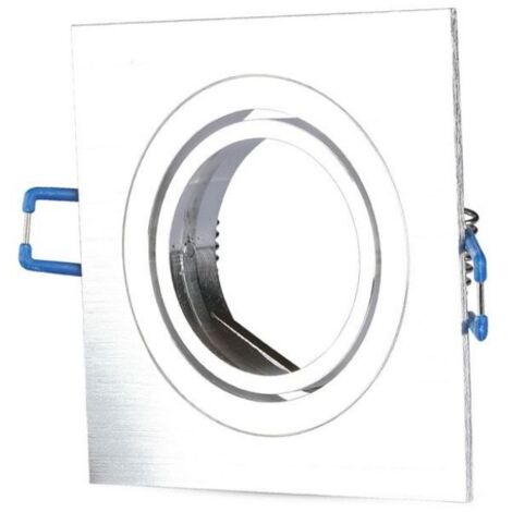 Portalámparas LED empotrable V-TAC GU10 y GU5.3 (MR16) de aluminio cepillado ajustable