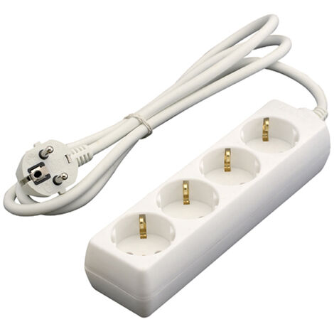Pack De 2 Unidades De Regleta - Base Múltiple Cuadrada De 4 Tomas 1,5mm, Cable 1,4m Con Ofertas En | Ofertas Online