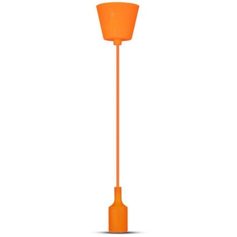 Portalámparas colgante V-TAC E27 (máx. 60 W) en silicona naranja