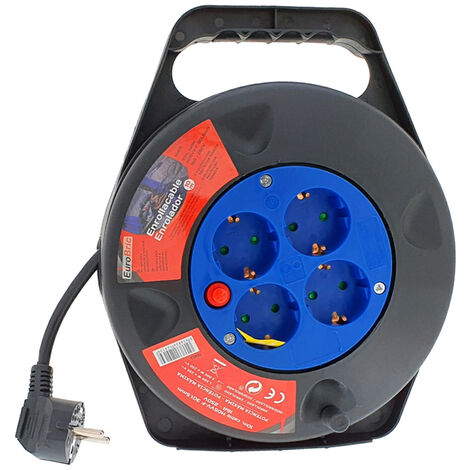 Enrollacables 4 Tomas 16A cable 15m H05VV-F 3G1.5