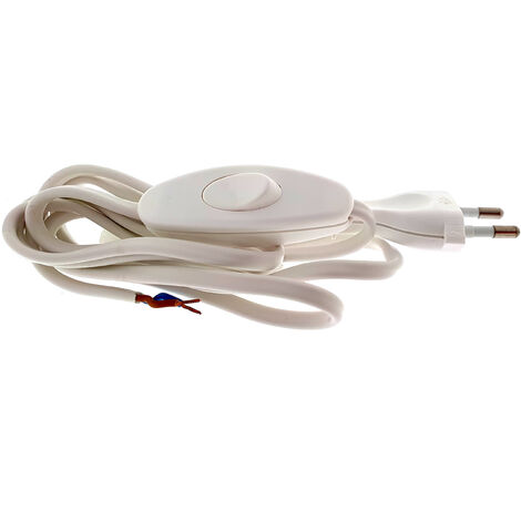 Cable conexion con interruptor blanco 