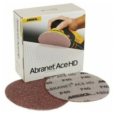 Boîte 25 disques abrasifs auto-agrippants Abranet Ace HD Ø 125 mm MIRKA  Grain: 40