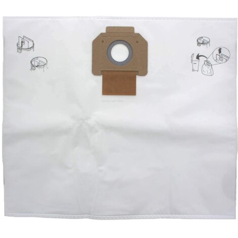 Lot de 5 sacs non tissés pour aspirateur Mirka 1025 L – Matériau durable – Aspiration efficace – Installation facile