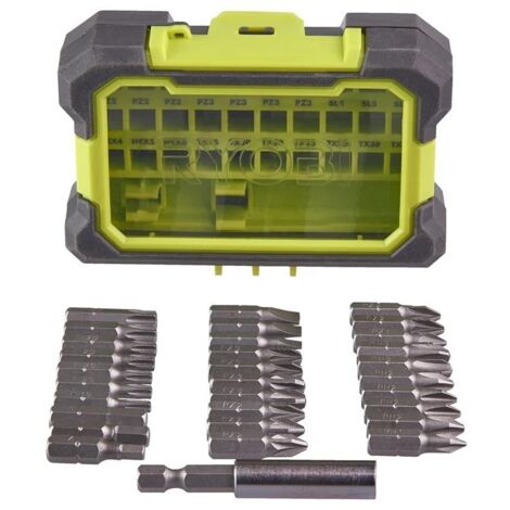 RYOBI Coffret antichocs 31 accessoires de vissage mixtes RAK31MSD