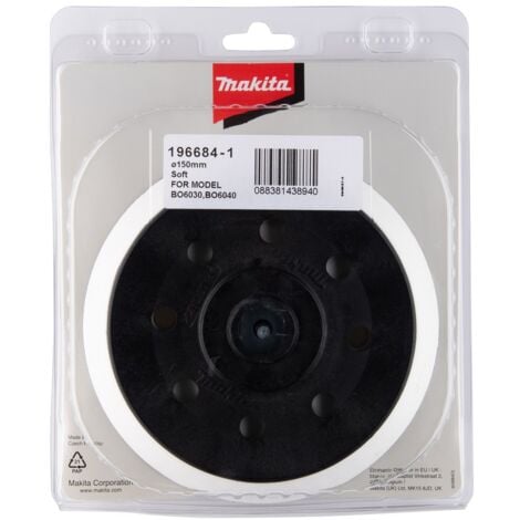 Plateau auto-agrippant souple 150mm pour ponceuses excentriques BO6030, BO6040 - Makita 196684-1