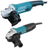 Makita – Ensemble de 2 meuleuses 125mm 720W et 230mm 2000W – Interrupteur de sécurité – Pour béton armé et espaces confinés – DK0057