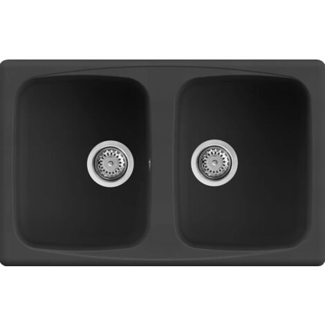 Lavello MASTER 350 79X50 2 vasche NERO 40