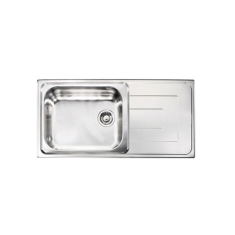 Lavello COMO  100X50 1 vasca destra + gocciolatoio ACCIAIO INOX (1/6)